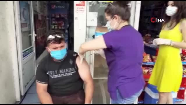 Osmaniye'de sanayii emekçilerine aşı yapıldı